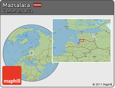 Savanna Style Location Map of Mazsalaca