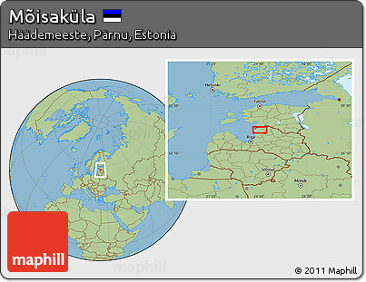Savanna Style Location Map of Mõisaküla