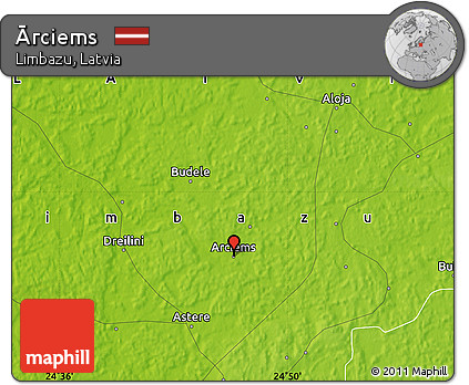 Physical Map of Ārciems