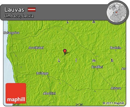 Physical Map of Lauvas
