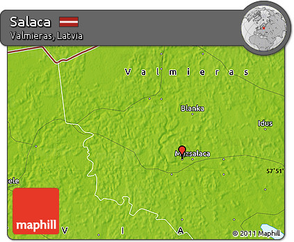Physical Map of Salaca