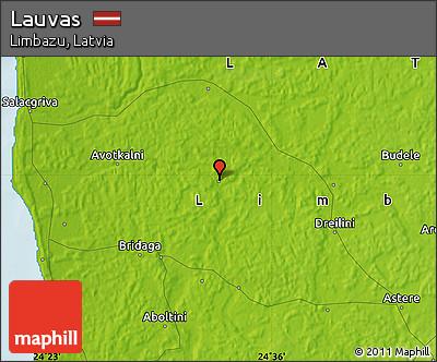 Physical Map of Lauvas