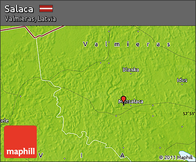 Physical Map of Salaca