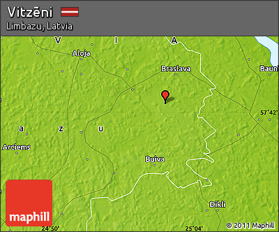 Physical Map of Vitzēni