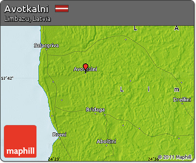 Physical Map of Avotkalni