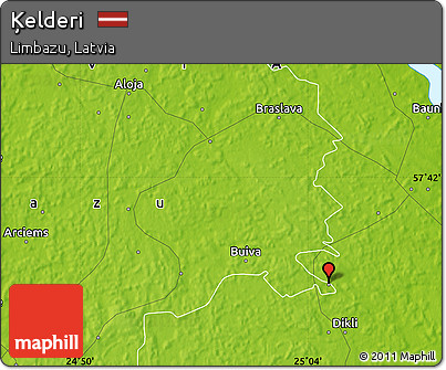 Physical Map of Ķelderi