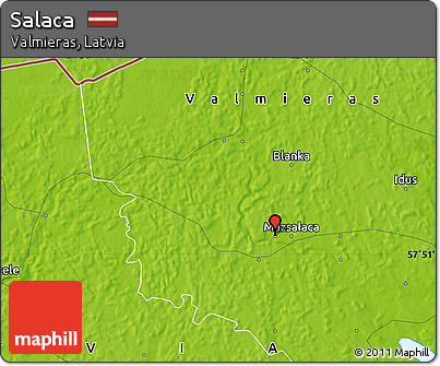 Physical Map of Salaca