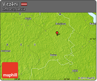 Physical Map of Vitzēni
