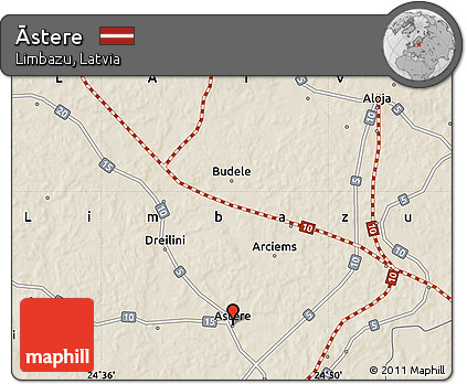 Shaded Relief Map of Āstere