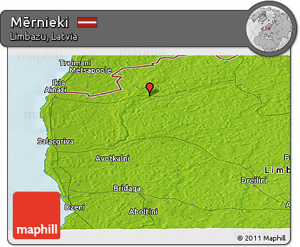 Physical Panoramic Map of Mērnieki