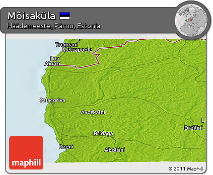 Physical Panoramic Map of Mõisaküla
