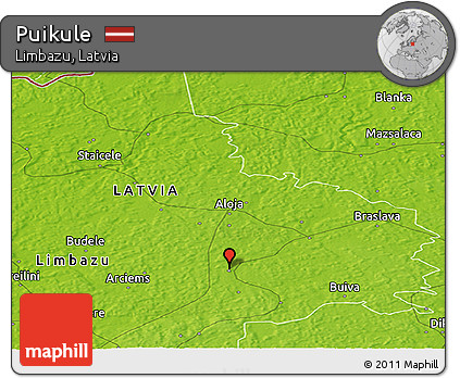 Physical Panoramic Map of Puikule