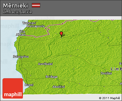 Physical Panoramic Map of Mērnieki