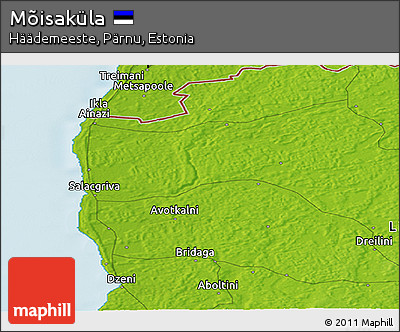 Physical Panoramic Map of Mõisaküla