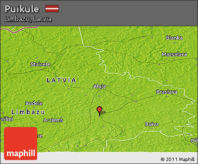 Physical Panoramic Map of Puikule