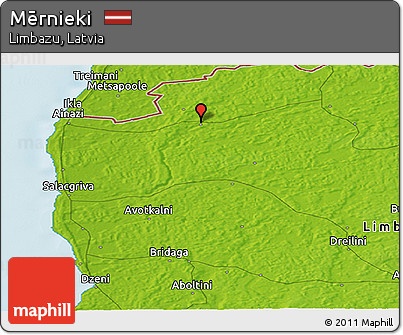 Physical Panoramic Map of Mērnieki
