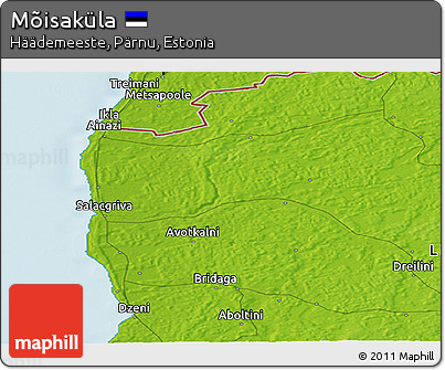 Physical Panoramic Map of Mõisaküla