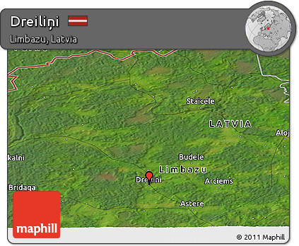 Satellite Panoramic Map of Dreiliņi