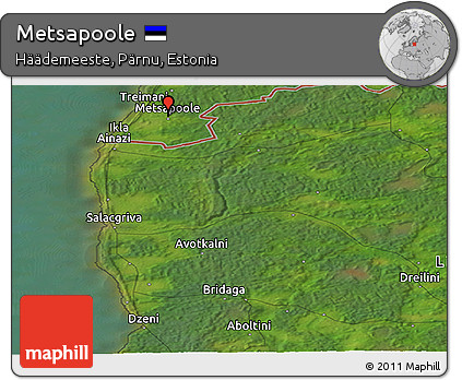 Satellite Panoramic Map of Metsapoole