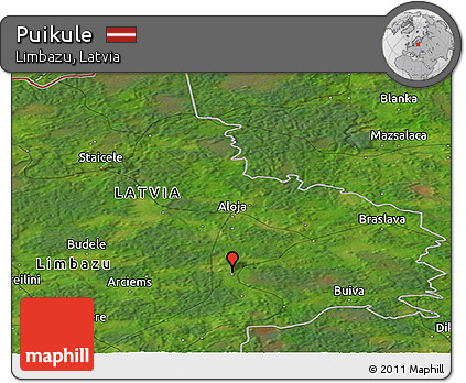 Satellite Panoramic Map of Puikule