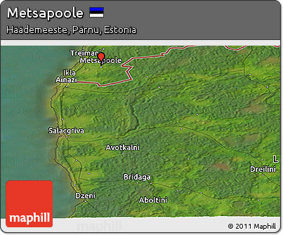 Satellite Panoramic Map of Metsapoole