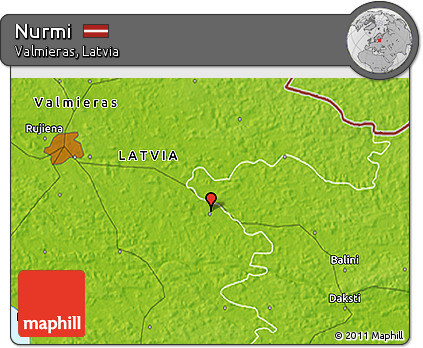 Physical 3D Map of Nurmi