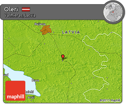 Physical 3D Map of Oleri