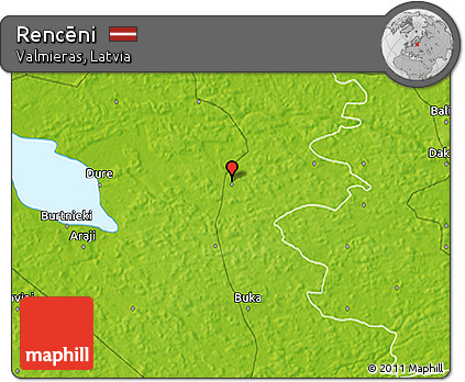Physical 3D Map of Rencēni