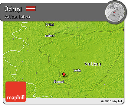 Physical 3D Map of Ūdriņi