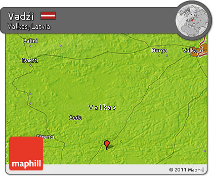 Physical 3D Map of Vadži