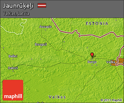 Physical 3D Map of Jaunrūķeļi