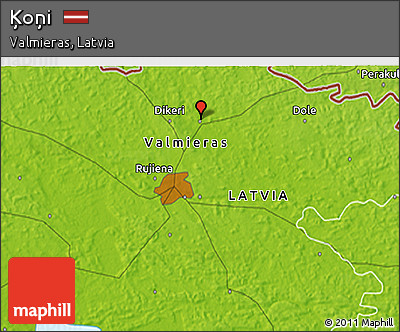 Physical 3D Map of Ķoņi