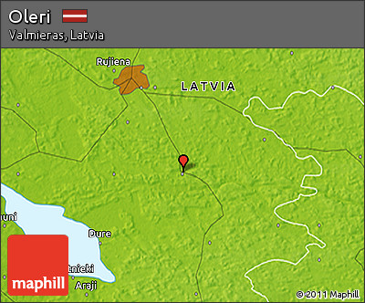 Physical 3D Map of Oleri