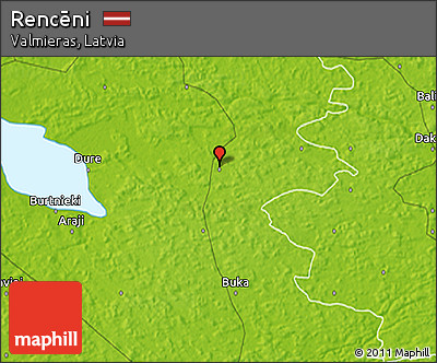 Physical 3D Map of Rencēni