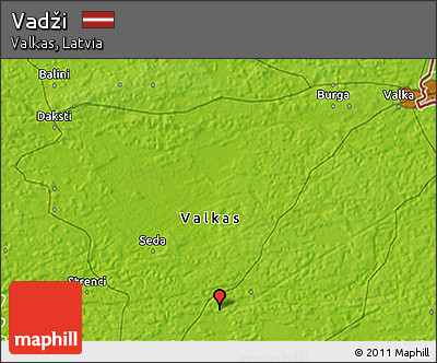 Physical 3D Map of Vadži