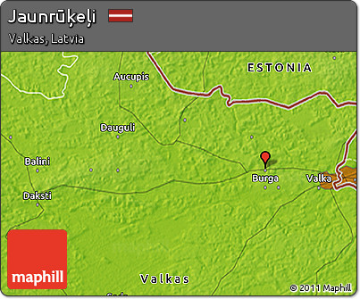 Physical 3D Map of Jaunrūķeļi