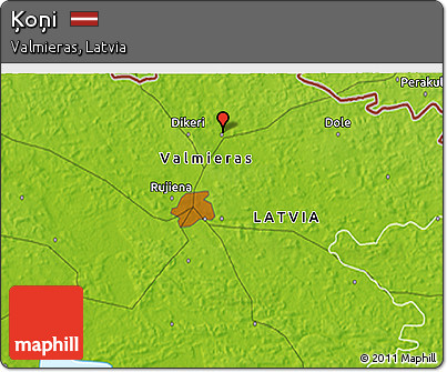 Physical 3D Map of Ķoņi