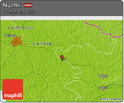 Physical 3D Map of Nurmi