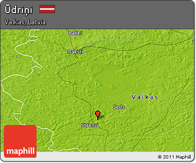 Physical 3D Map of Ūdriņi