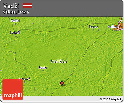 Physical 3D Map of Vadži