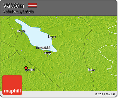 Physical 3D Map of Vākšēni