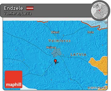 Political 3D Map of Endzele