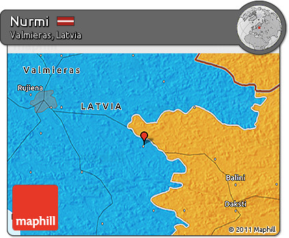 Political 3D Map of Nurmi