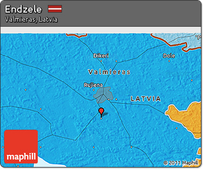 Political 3D Map of Endzele