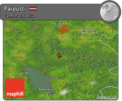 Satellite 3D Map of Paipusti