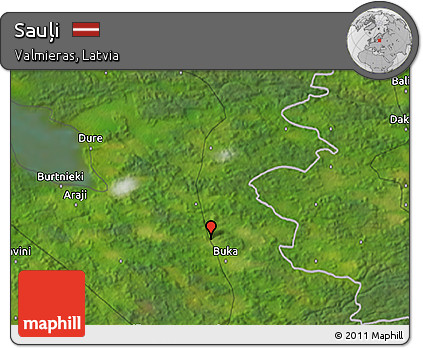 Satellite 3D Map of Sauļi