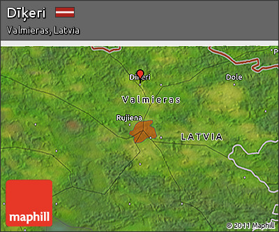 Satellite 3D Map of Dīķeri