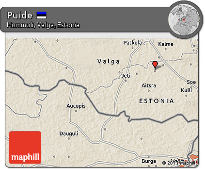 Shaded Relief 3D Map of Puide