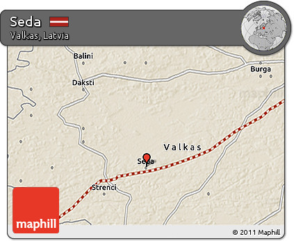 Shaded Relief 3D Map of Seda