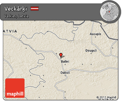Shaded Relief 3D Map of Veckārķi